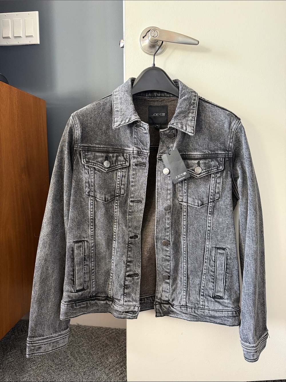 Joe's Jeans Men's Washed Gray Denim Jacket